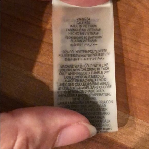 BCBG BOHO Poet top with ruffle sleeve blouse pink green xs - Picture 10 of 10